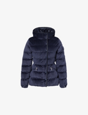 MONCLER: Barante Cinched-Waist Woven-Down Jacket
