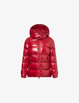 Moncler Womens Maire Shell-down Puffer Jacket Dark Red Xl
