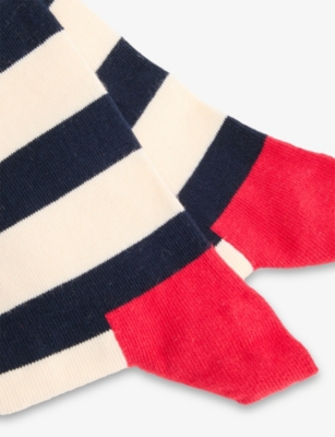Happy Socks Mens  Willy Striped Cotton-blend Socks