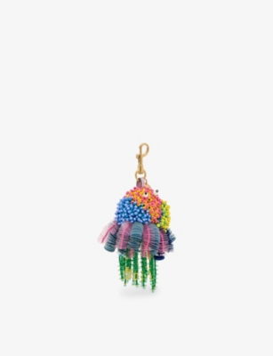 ANYA HINDMARCH: Sea Creature Bead-Embellished Leather and Satin Charm