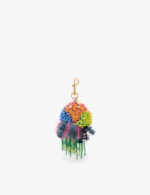 ANYA HINDMARCH: Sea Creature Bead-Embellished Leather and Satin Charm