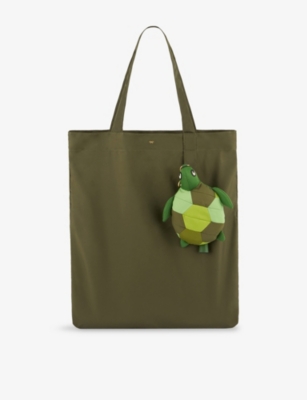 ANYA HINDMARCH: Turtle Charm Woven Shopper Bag