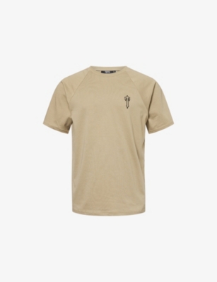 Trapstar Mens Stone Foundation Embroidered-logo Cotton T-shirt