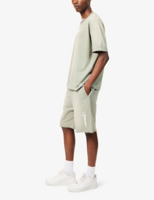 Trapstar Mens Grey Hyperdrive Faded Cotton Shorts