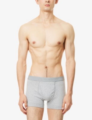 Tom Ford Mens Grey Branded-waistband Stretch-cotton Boxer Briefs In Gray