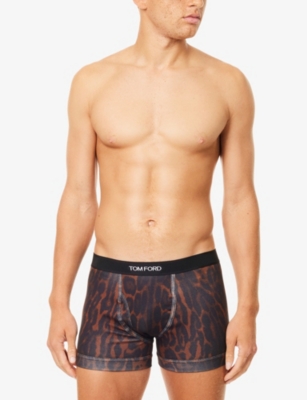 TOM FORD: Graphic Branded-Waistband Cotton-Jersey Boxer Briefs