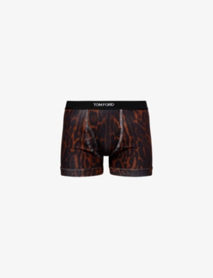 TOM FORD: Graphic Branded-Waistband Cotton-Jersey Boxer Briefs
