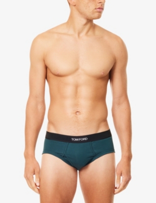 TOM FORD: Branded-Waistband Cotton-Jersey Briefs