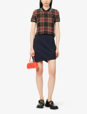 VIVIENNE WESTWOOD: Mini Classic Check-Print Cotton-Jersey Polo Shirt