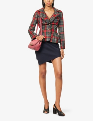 Vivienne Westwood Plaid Tailored Jacket With Notch Lapel And Button-detail Cuffs In Multi