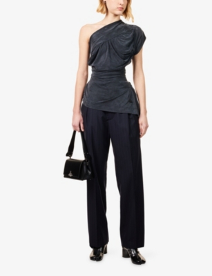 VIVIENNE WESTWOOD: Andalouse Draped Stretch-Woven Top