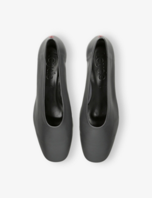 Aeyde Delia Low-heeled Ballet Flats In Gray