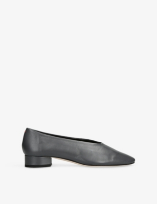 Aeyde Delia Low-heeled Ballet Flats In Gray