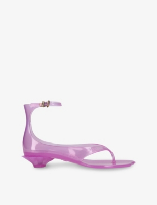 Chloé Womens Jelly Rubber Sandals Pink Eur 37 / 4 Uk