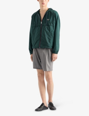 PRADA: Re-Nylon Brand-Plaque Shell Jacket