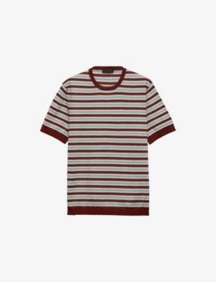 PRADA: Striped Knitted Cotton Jumper