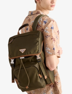PRADA: Re-Nylon Shell and Suede Backpack