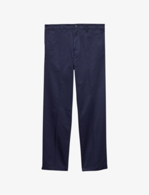 PRADA: Wide-Leg Cotton Chino Trousers