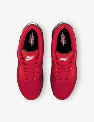 NIKE: Air Max 90 Leather and Mesh Low-Top Trainers
