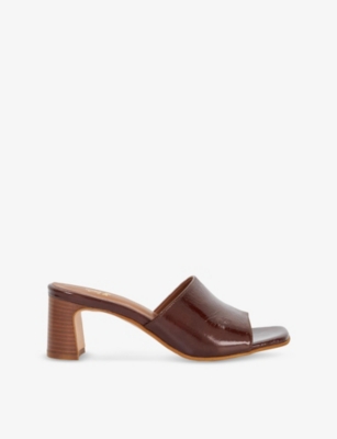 DUNE: Jules Patent-Leather Heeled Sandals