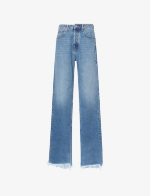 ALESSANDRA RICH: Baggy Low-Rise Denim Jeans