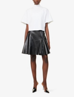 ALAIA: High Neck Cotton Top