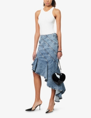 ALAIA: Ribbed Sleeveless Stretch-Woven Bodysuit