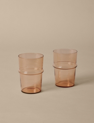 FERM LIVING: Boya Tall Tumbler Glasses Set Of Two