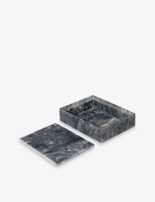 Ferm Living Charcoal Mist Resin Box 20cm