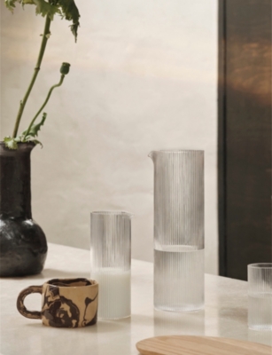 Ferm Living Ripple Glass Milk Jug Clear