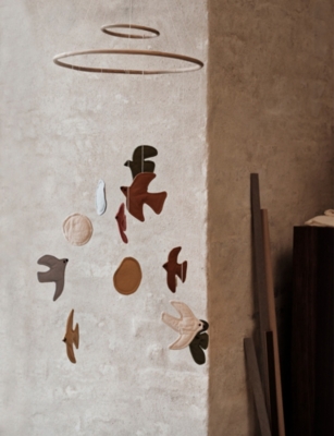 FERM LIVING: Swift Bird Hanging Cotton Cot Mobile