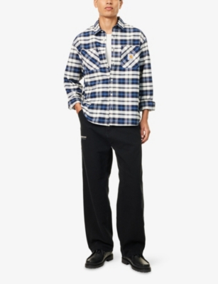 Carhartt Black Canvas Og Single Knee Graphic Trousers In Black