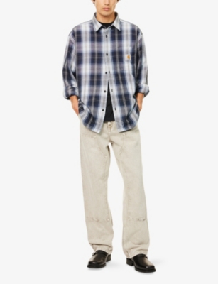 Carhartt Ip Mens Opuntia Double Knee Multi-pockets Denim Trousers