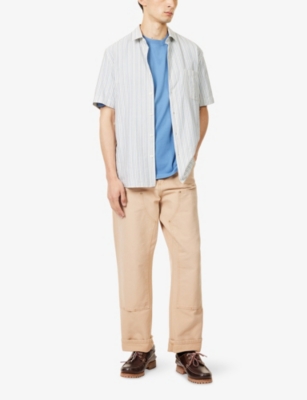Carhartt Mens Sorrent Hudson Crewneck Cotton-jersey T-shirt In Blue
