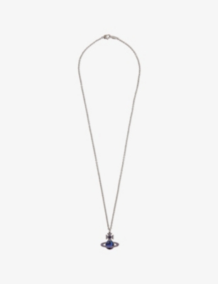 Vivienne Westwood Mens Ruthe / Tanzani / Purple Rina Orb Brass Necklace