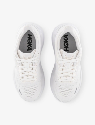 Hoka Womens Bondi 9 Mesh Low-top Trainers White White F Eur 37 / 4 Uk