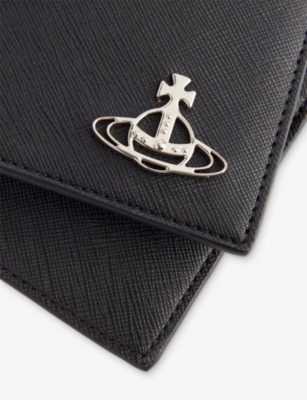 Vivienne Westwood Mens Billfold Faux-leather Wallet Ss25-black