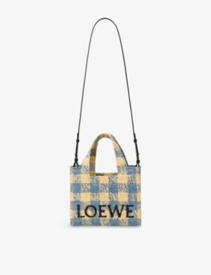 LOEWE: Loewe x Paula's Ibiza Font Small Woven Tote Bag