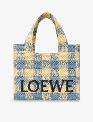 LOEWE: Loewe x Paula's Ibiza Font Small Woven Tote Bag