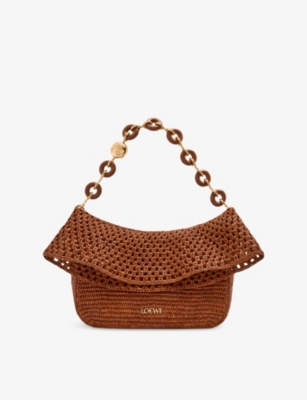 LOEWE: Loewe x Paula's Ibiza Ola Medium Raffia Shoulder Bag
