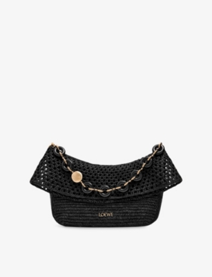 LOEWE: Loewe x Paula's Ibiza Ola Medium Raffia Shoulder Bag