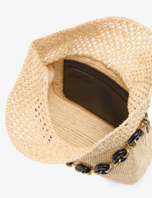 LOEWE: Loewe x Paula's Ibiza Ola Medium Raffia Shoulder Bag