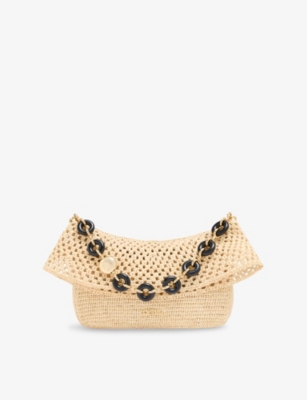 LOEWE: Loewe x Paula's Ibiza Ola Medium Raffia Shoulder Bag