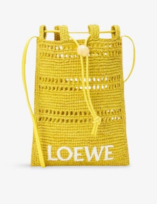 LOEWE: Loewe x Paula's Ibiza Drawstring Pocket Raffia Cross-Body Bag