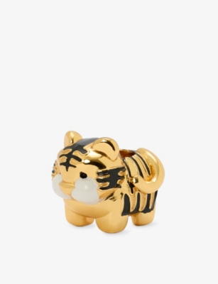 LOEWE: Loewe x Paula's Ibiza Tiger Dice Enamelled Brass Charm