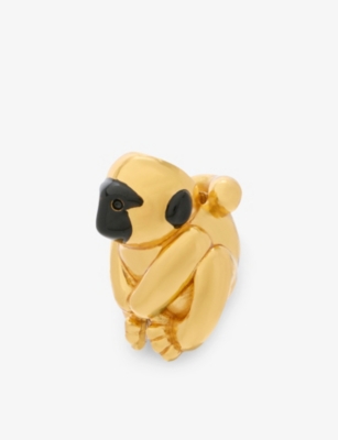 LOEWE: Loewe x Paula's Ibiza Monkey Dice Enamelled Brass Charm