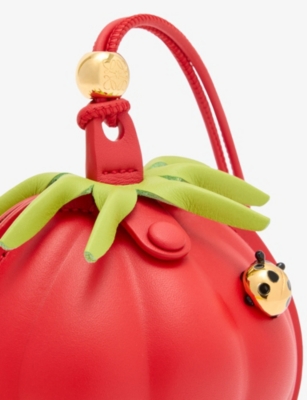 LOEWE: Loewe x Paula's Ibiza Tomato Leather Neck Pouch Bag