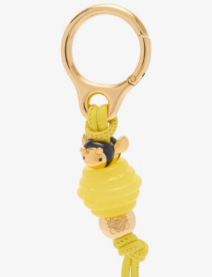 LOEWE: Loewe x Paula's Ibiza Bee Leather and Brass Dice Charm