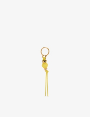 LOEWE: Loewe x Paula's Ibiza Bee Leather and Brass Dice Charm