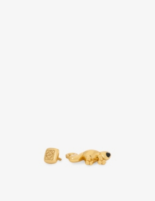 LOEWE: Loewe x Paula's Ibiza Geko Brass Pin